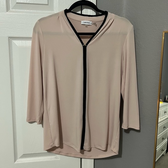Black and Pink Calvin Klein Blouse - Picture 4 of 4